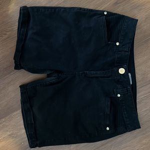 Size 10 black Cuffed shorts Stretchy material Waist 30 inches New Directions